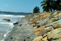 Proyek penahan gelombang di Pekon Kerbang Dalam, Kec.Pss.Utara, Kab.Pesibar.